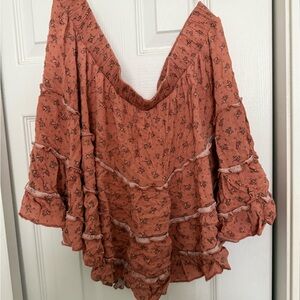 ARULA Rust/Pink Floral Skirt